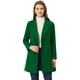 thumbnail image 1 of Abrigos de invierno raglán cruzados con solapa con muesca para mujer Allegra K Pasto verde S, 1 of 6