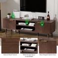 thumbnail image 6 of SHGJ&SOFT Storable TV Stand 65 Inch,Mid Century Modern TV Console Two Cabinet Doors with Open Partition in The Middleby by Wooden for Living Room,Bedroom. (Brown, 1PC), 6 of 10
