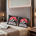 thumbnail image 2 of Set of 2 Throw Pillow Covers 18x18in - Bold Red Circle Peaks Design for Couch Bed Car - Adventure & Nature Inspired Decor, 2 of 8
