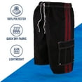 thumbnail image 5 of North 15 Men's Board Beach Swim Trunks Shorts with Cargo Pockets-5104-Blk-Lg, 5 of 7