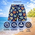 thumbnail image 3 of INGEAR Little Boys Quick Dry Beach Board Shorts Kids Swim Trunks UPF 50+ Swimsuit with Pockets, 3 of 6