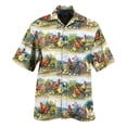 thumbnail image 3 of Camisa de pollo divertida con estampado 3D para hombre, camisa de manga corta con solapa, cómoda, informal, para fiesta en la playa, ropa de calle, camisas de talla grande para hombre, 3 of 5