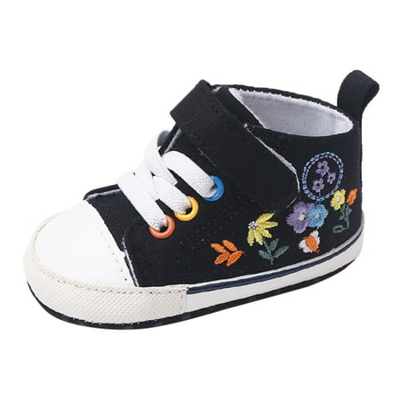 

kpoplk Toddler Sneaker Boys Canvas Shoes Baby Toddler Shoes Baby Shoes Non Slip Toddler Girl Sneakers(Black)