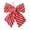 Red-L, variant on JeashCHAT Christmas Bow Ornaments, Red White Stripes Bow Christmas Tree Wreath Garland Decorations, Christmas Tree Topper Bow, Xmas Wedding Decorations, 11.8" x 11.8"