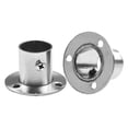 thumbnail image 2 of Mosiee 2 Pcs/ensemble Support de Tringle de Placard en Acier Inoxydable Support de Tringle à Rideau en Tissu Support de Rangement Rond, 2 of 9