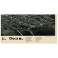 thumbnail image 2 of Historic Panoramic View - Danbury Connecticut - Burleigh 1884 - Vintage Wall Art, 2 of 4