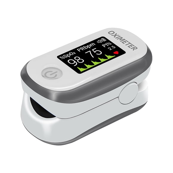 Finger Pulse Oximeter, Blood Oxygen Saturation Monitor, Lanyard and Batteries Included