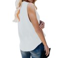 thumbnail image 4 of KBZDBZC Tank Tops Women Women Sleeveless Twist Front Tank Tops Boho Floral Print Wrap V Neck T Shirts Summer Holiday Vest Tunic Blouse Women's Summer Tops Women Tops Womens Tops(White,L), 4 of 5