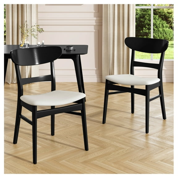 DINING CHAIR (Set of 2) Light beige Fabric