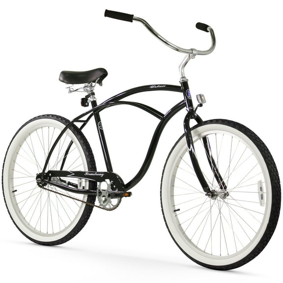 26" Firmstrong Urban Man Single Speed Beach Cruiser Bicycle, Black