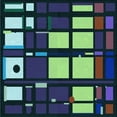 thumbnail image 1 of Ahgly Company Machine Washable Indoor Square Transitional Mint Green Area Rugs, 4' Square, 1 of 7