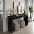 thumbnail image 3 of Tcbosik 60" Console Table, Retro Entryway Table, Farmhouse Accent Table, Foyer Table for Living Room, Hallway, Space Saving, Black, 3 of 9