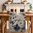 thumbnail image 2 of Table Runner 60 Inches Long for Kitchen Dining, Vintage Blue Floral Dresser Scarf Farmhouse, Dining Table Decorations for Wedding/Parties, Butterflies Watercolor Flower Tan 13 x 60 In, 2 of 8