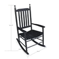 thumbnail image 3 of Wooden Rocking Chair Porch Rocker Indoor or Outdoor Chair, Black 24.5 x 32.85 x 45.25 inches, 3 of 7