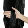 thumbnail image 6 of 24" 7Pcs 16 Clips Long Curly Straight Full Head Clip in Synthetic Hair Extensions Double Weft, 6 of 6