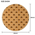 thumbnail image 6 of Orange Black Butterfly Pattern Round Tablecloth 60"x60",Wrinkle Wipeable Table Cloth for Kitchen Dining Room Picnic Patio Party, 6 of 6