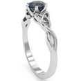 thumbnail image 5 of Celtic Trinity Knot Lab-Created Sapphire Engagement Ring In 14k White Gold, 5 of 6