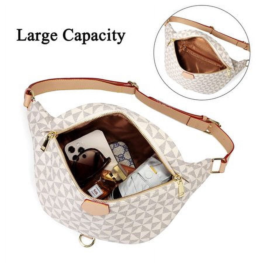 Merkaren Women Waterproof Shoulder Satchel Ladies PU Leather Bum Handbag Fashion Daily Sports Crossbody Fanny Pack