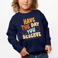 thumbnail image 4 of SmileyWorld Have The Day You Deserve Groovy - Toddler Graphic Sweatshirt, 4 of 11