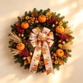 thumbnail image 5 of Yakvarog 5pcs Thanksgiving Woven Wreath Bows, Fall Pumpkin Maple Leaf Ribbon Bows, Decorative Craft Bows for Gift Wrapping, Home Decor, Party & Holiday Embellishment, 5 of 6