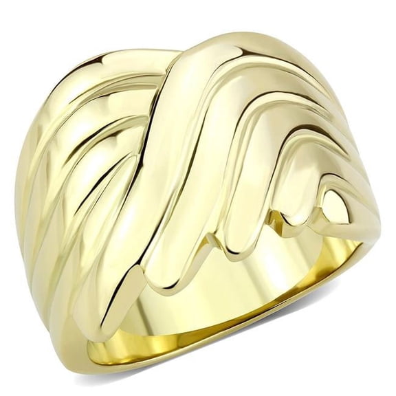 Women IP Gold Stainless Steel Ring with No Stone in No Stone - Size 6