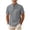 Dark Gray, variant on Men's Plain Solid Half-Buttoned Stand-Up Collar T Shirts Basic Tee, S-3XL