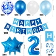 thumbnail image 2 of RV Globo de cumpleaños para niño de 2 años, decoraciones de cumpleaños azules de 2 años, globos de cumpleaños número 2, globos de confeti de látex, suministros de bautismo de cumpleaños, decoración de fiesta Rojo Verde, 2 of 5