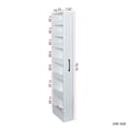 thumbnail image 5 of Noble House Tasha Slim Pantry Storage Cabinet, Multifunctional 7-Tier Rolling Organizer for Narrow Spaces, White, 5 of 9