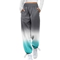 thumbnail image 1 of Gibobby pantalones de pana para mujer Pantalones de chándal ajustados para mujer Pantalones Cintura inferior Estampado de gimnasio Pantalones de chándal altos Bolsillos de salón Pantalones (Gris, S), 1 of 4