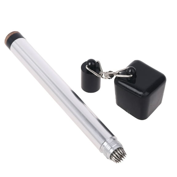 Zeiwohndc Pool Stick Chalk Holder 2 in 1 Chalker Cue Tip Pick Pricker Tool for Billiards