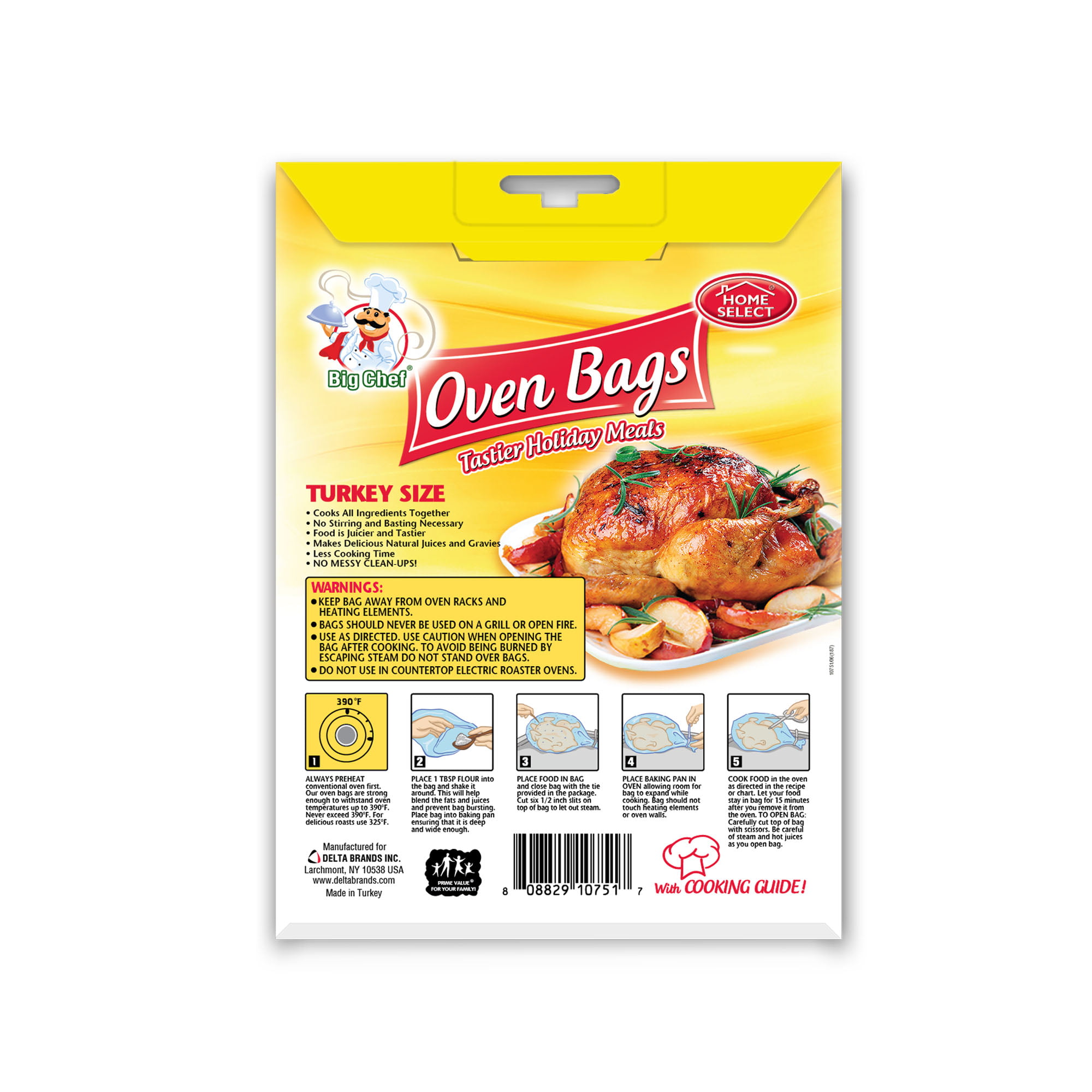 12 x 16 Turkey Bags Pacz Saver Oven Bags, BPA free, Microwave & Freezer  Save