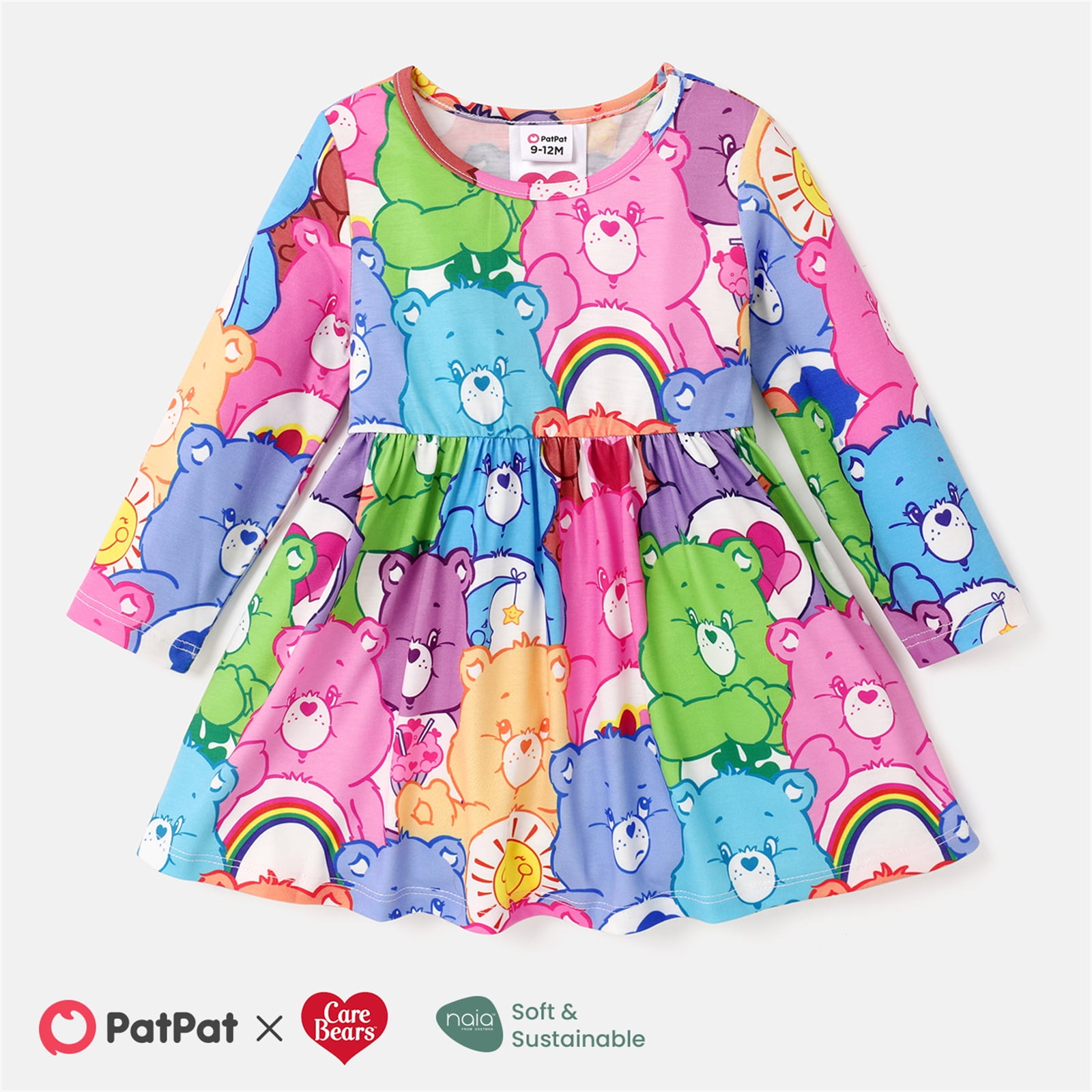 Care Bears Dress Longsleeve Baby/Toddler Cute Girl Character Dress