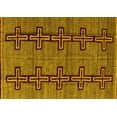 thumbnail image 1 of Ahgly Company Indoor Rectangle Oriental Yellow Modern Area Rugs, 4' x 6', 1 of 4