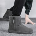thumbnail image 2 of 2022 New Winter Men's Shoes Waterproof Non-Slip High-Top Snow Boots Men's Sheepskin Plus Velvet Warm Cotton Shoes for Men (gray,40), 2 of 7