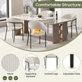 thumbnail image 4 of Noble House HORIZON Modern Side Chair with Angled Legs Adjustable Feet(Beige), 4 of 10