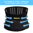 thumbnail image 2 of Cinturón de soporte lumbar BOKIC para hombres y mujeres, soporte lumbar para dolor lumbar, camilla para aliviar el dolor lumbar, escoliosis, ciática, hernia discal, protección de cintura para entrenam, 2 of 5