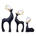 thumbnail image 4 of Conjunto de 3 Piezas Estatuas de Alce de Navidad BLESIY Figuras de renos 2024, 4 of 8