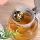 thumbnail image 4 of Colador De Té Infusor de cuchara de té de acero inoxidable dorado, filtro de soporte, colador de té con Base, 4 of 6