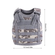 Sarapandan Outdoor Tactics Vest Mini Waistcoat Adjustable Holder for Cans Bottles ACU Color