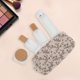 thumbnail image 4 of Ofertas Únicas 1 Pc Bolsa de Maquillaje con Estampado Floral para Vacaciones Beige de Terciopelo, 4 of 6