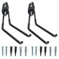 thumbnail image 1 of SHAR 2Pcs Garage Hooks Multipurpose Wall Mount Garage Storage Hanger Organizer with 2 Hooks Style A 16.5cm /6.5in, 1 of 19