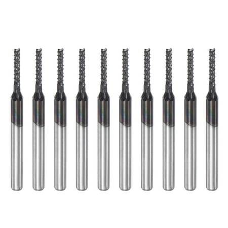 

Uxcell 1/8 Shank 1.7mm x 9mm Diamond Film Coated Carbide End Mill CNC Router Bits 10 Pack