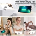 thumbnail image 4 of Designed for iPhone 13 Pro Max Case with Ring Holder Luxury Plating Butterfly Hidden Stand Cover Soft TPU Full Camera Protective Phone Case for Women Girls-White, 4 of 12