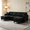 Black01, variant on Gewnee 99.2" U-Shaped Sectional Sofa, Linen Upholstered Modular Couch with Storage Ottomans for Living Room, Black