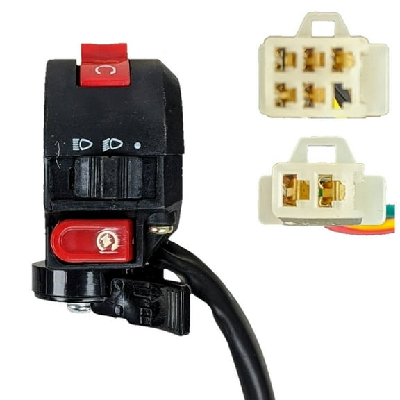 Left Handlebar Main Switch Starter Assembly - 7 Wire - 125cc 110cc Chinese ATV Quad with Choke Lever Taotao SUNL