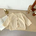thumbnail image 2 of Dealovy Baby Boy Girl Thin Cardigan Infant Unisex Long Sleeve Comfy Cardigans Button down Outerwear, 2 of 4