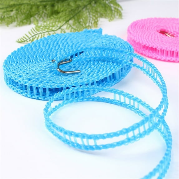 Naierhg Clothes Drying Rope Wind Proof Easy to Apply Non-slip Fence-like Design Clothes Hanger Rope for Outdoor