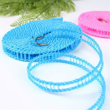 

Fogcroll Clothes Drying Rope Wind Proof Easy to Apply Non-slip Fence-like Design Clothes Hanger Rope for Outdoor