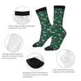 thumbnail image 3 of KLL Green Background With Ho Print Cool Socks Men's Women's Crew Socks Funny Crazy Novelty Stockings, 3 of 6