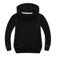 thumbnail image 2 of Kids Hoodie Black Hooded Casual Long Sleeve Classic Hoodie Fall Clothes 6-7 Years Girls Clothes, 2 of 5